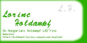 lorinc holdampf business card